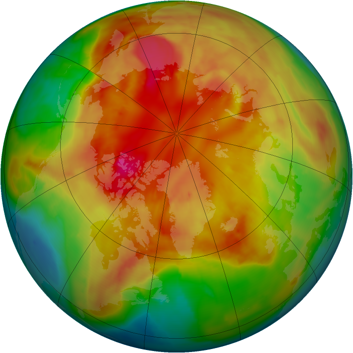 Arctic ozone map for 03 March 2009